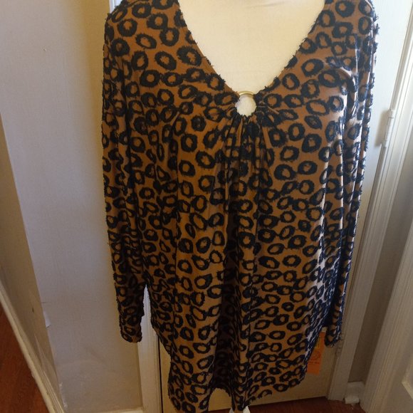 Ruby Rd. | Tops | Nwt Ruby Rd Gold With Black Hue Top In Xl | Poshmark